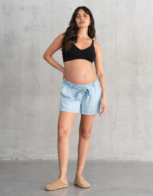 Under Bump Shorts With Self-Tie Belt