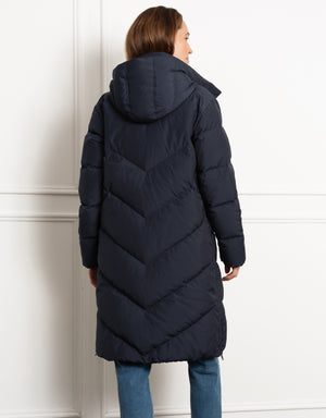 Chevron Puffer Maternity Coat