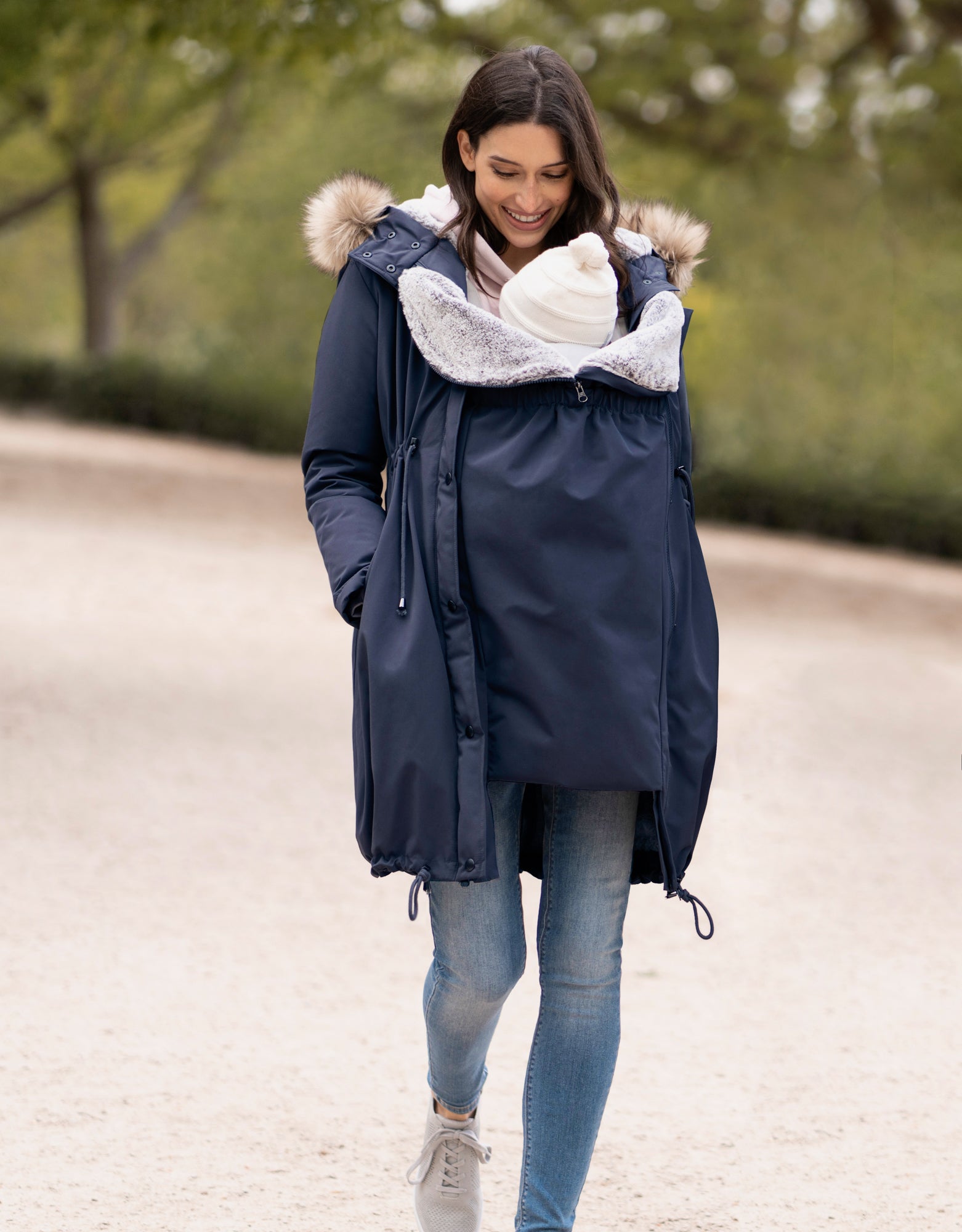 Navy Blue 3 in 1 Winter Maternity Parka | Seraphine
