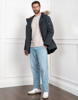 Men's Parka with Baby Pouch