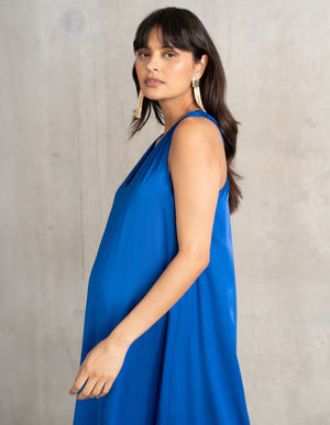 Reversible Halter Neck A-Line Maternity Dress