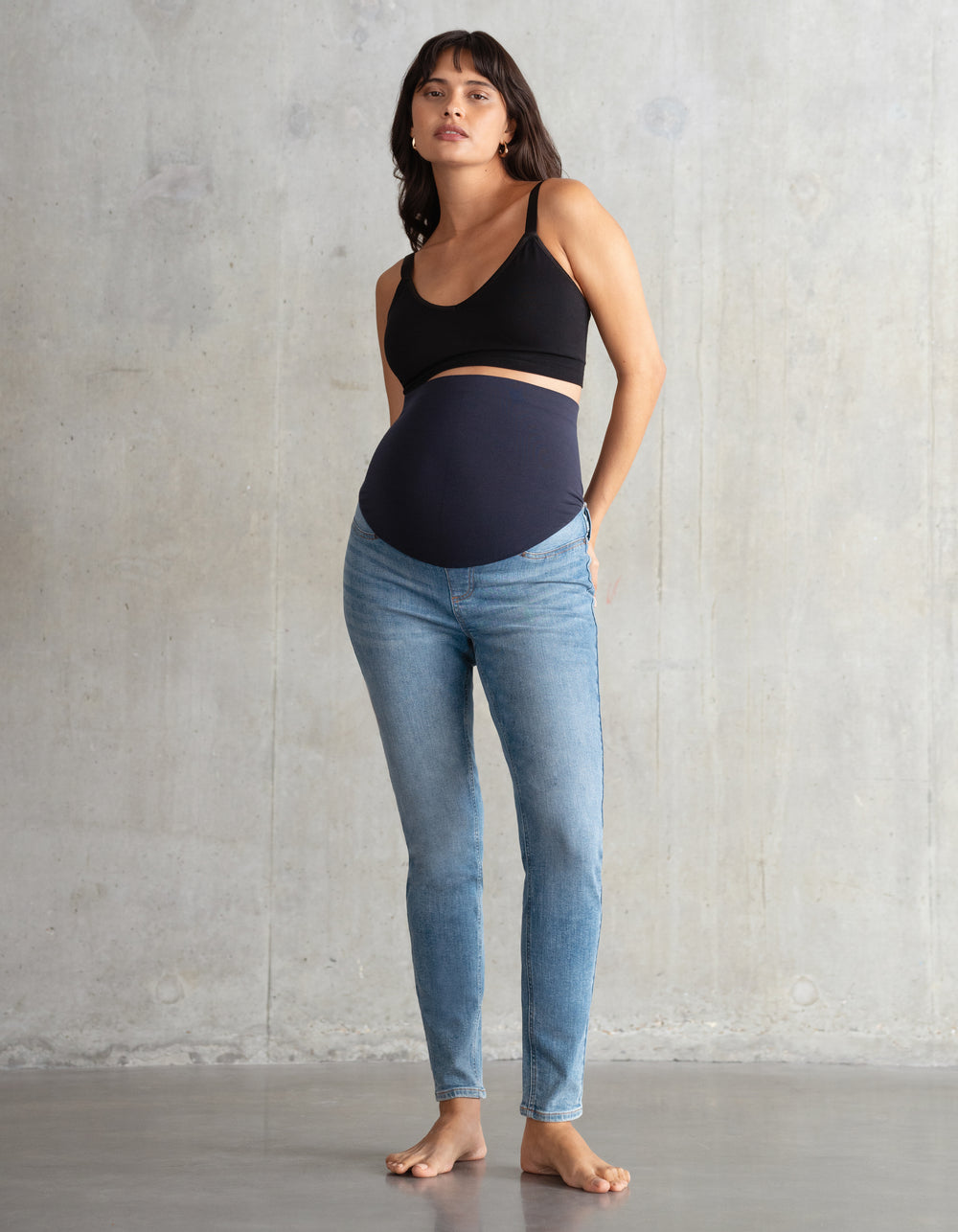 Organic Cotton Light Skinny Maternity Jeans