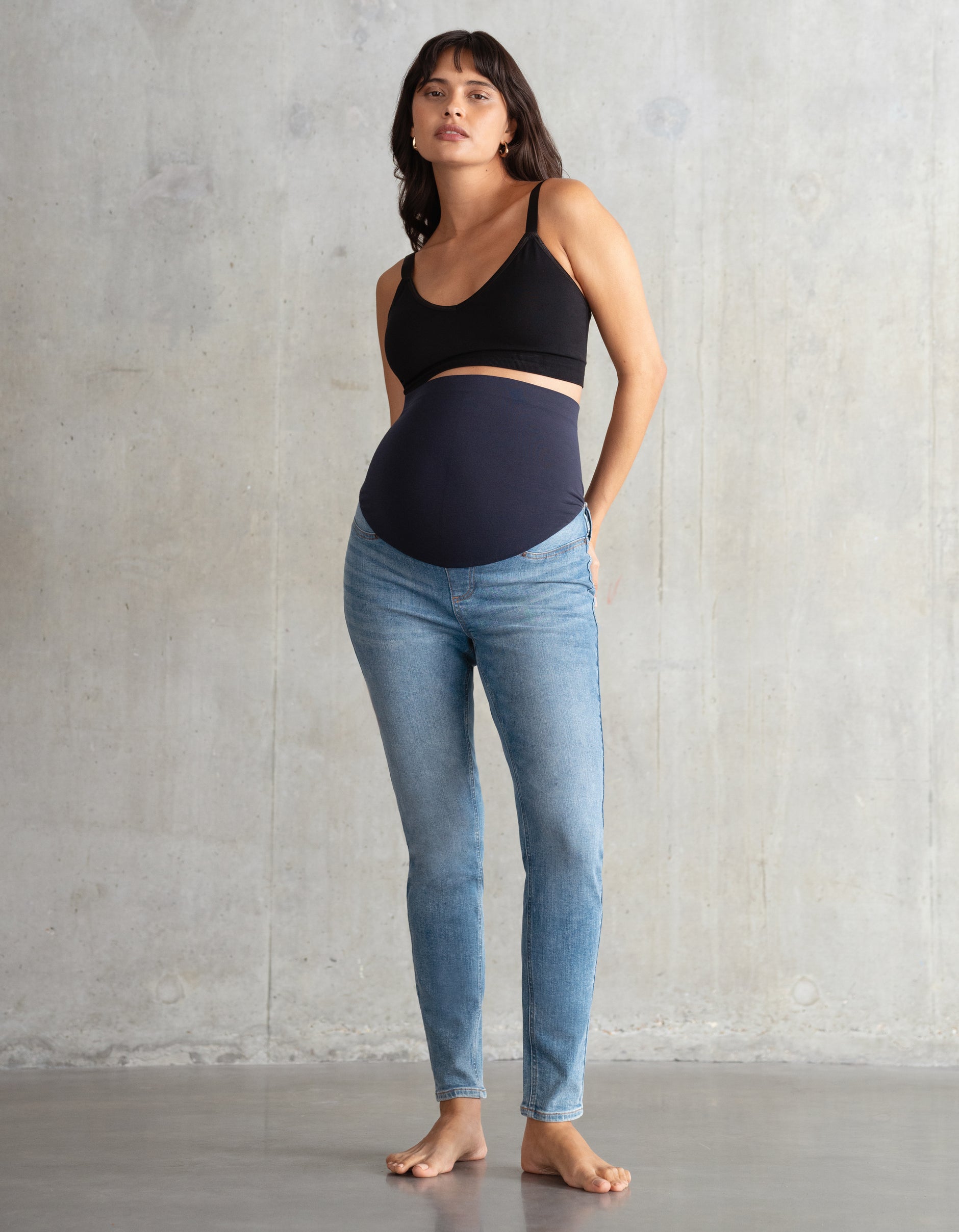 Organic Cotton Light Skinny Maternity Jeans