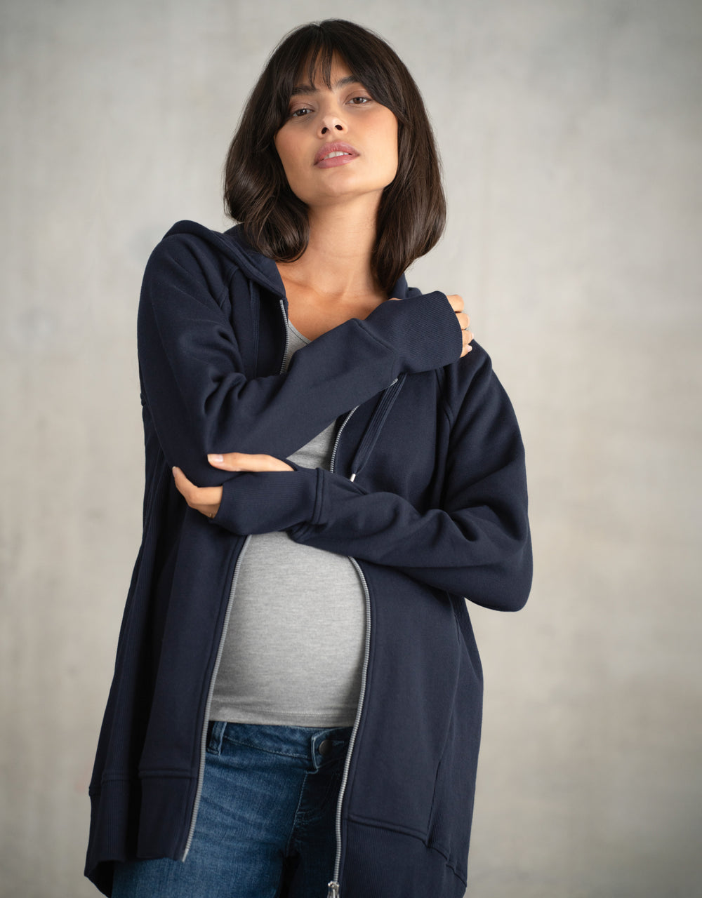 3-in-1-Umstands-Kapuzenpullover mit lockerer Passform