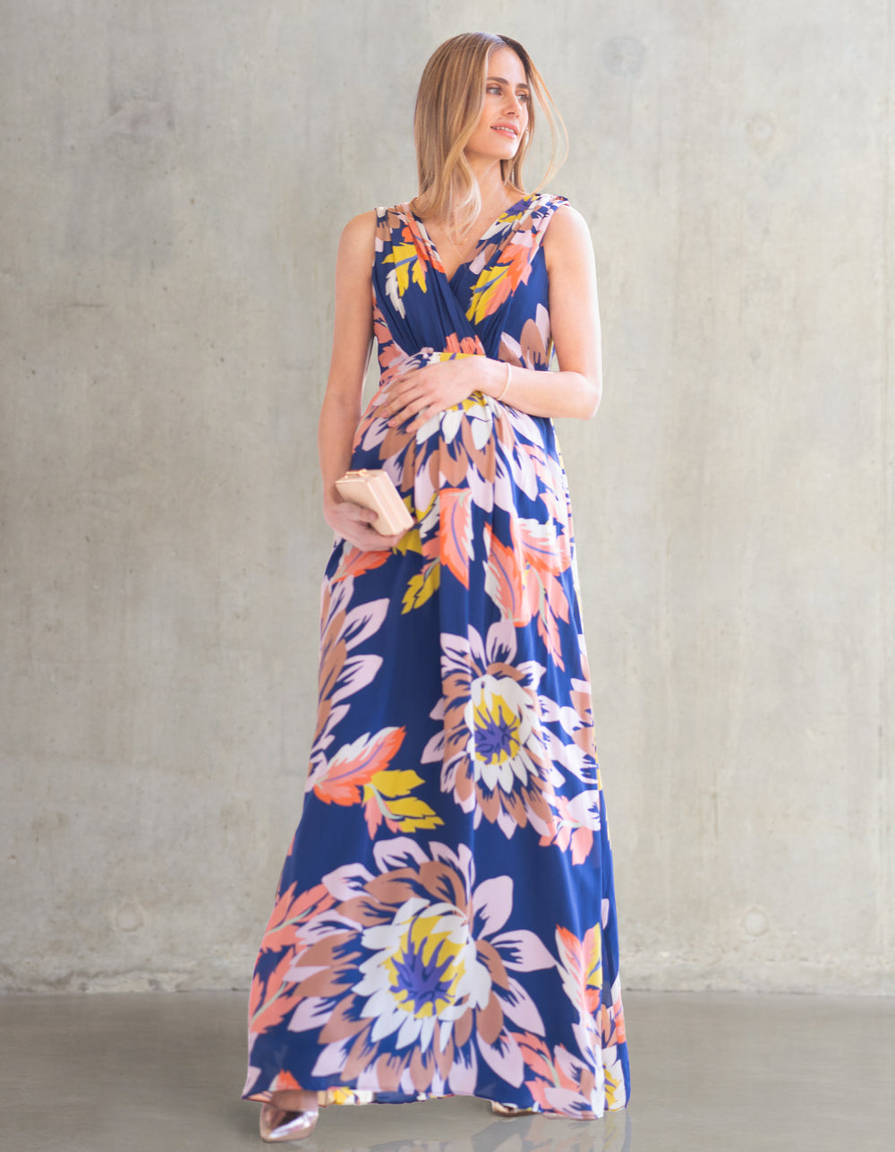 Seasonal Blooms Maternity + Nursing Maxi Dress