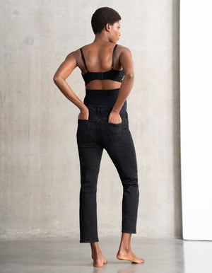 Organic Slim Over Bump Black Maternity Jeans