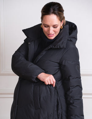 Long Maternity + Babywearing Puffer Coat