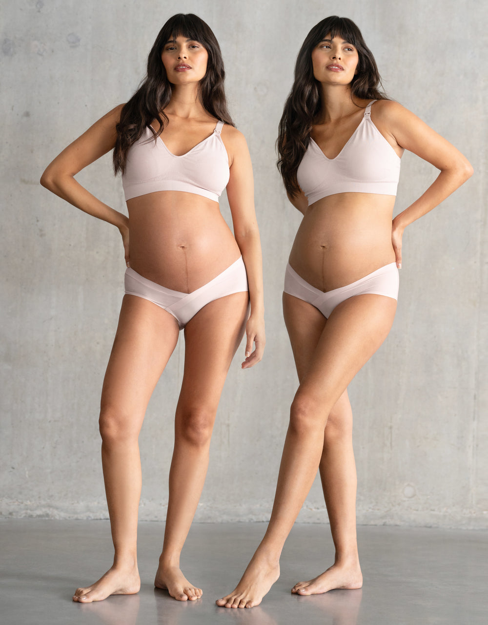 Twin Pack No VPL Blush Maternity Briefs