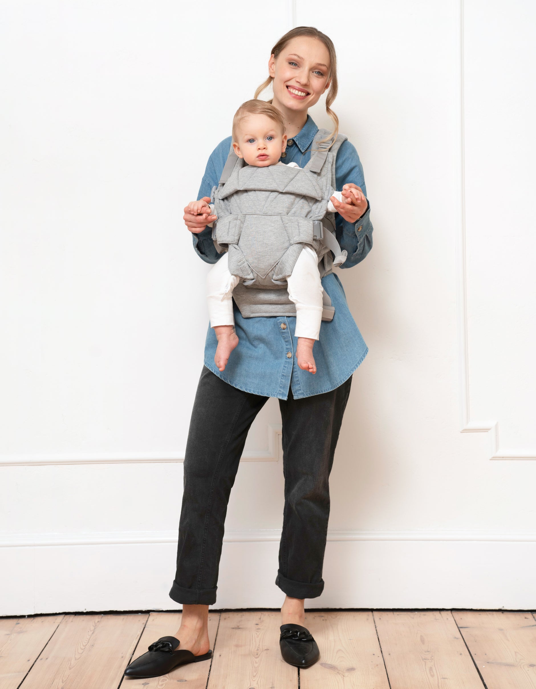 Baby Carrier – Grey Marl Jersey