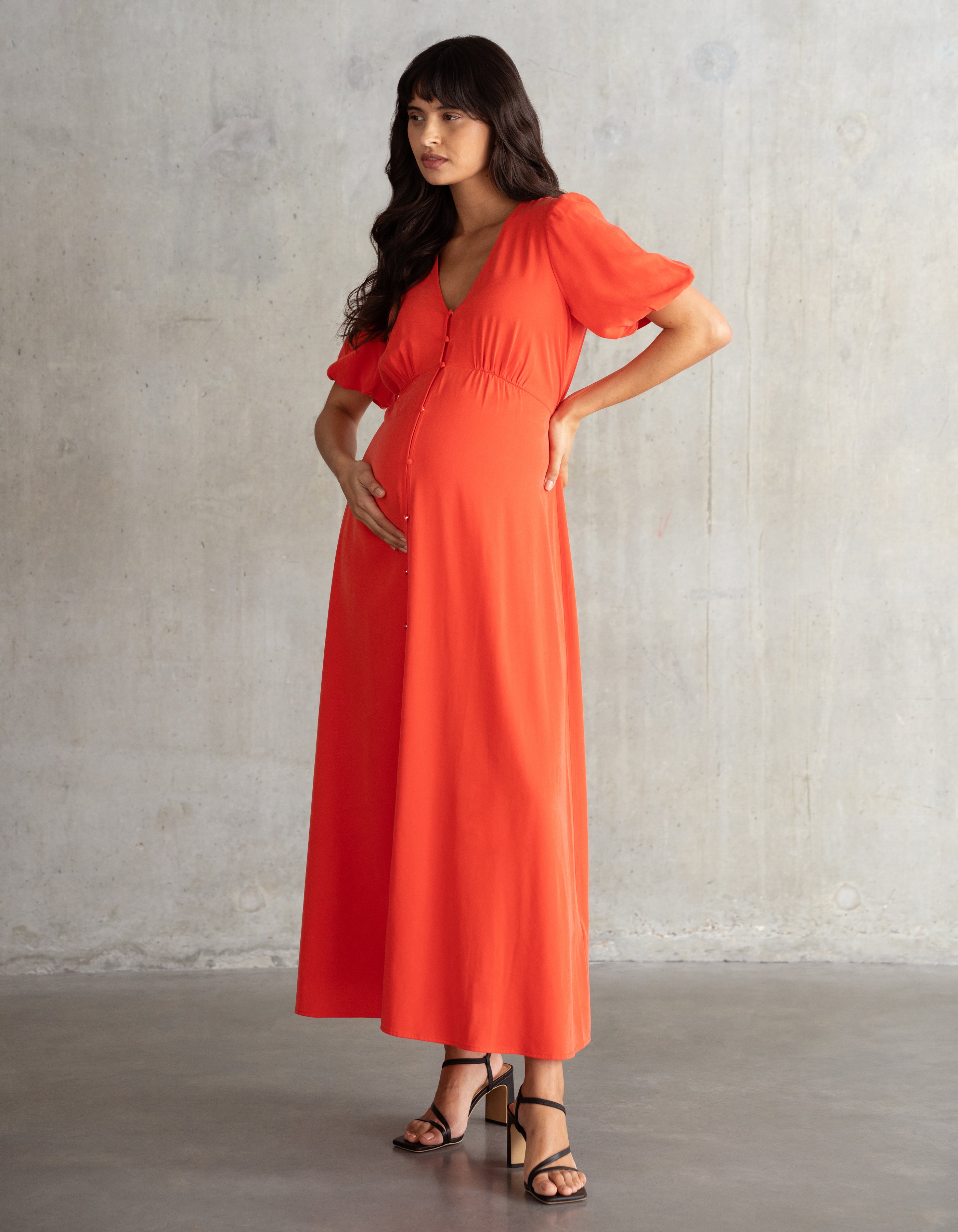 Summer Red Chiffon Maternity Breastfeeding Dresses Summer Red Chiffon Maternity Breastfeeding Dresses