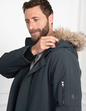 Men's Parka with Baby Pouch