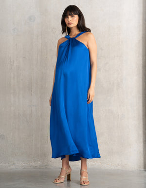 Reversible Halter Neck A-Line Maternity Dress