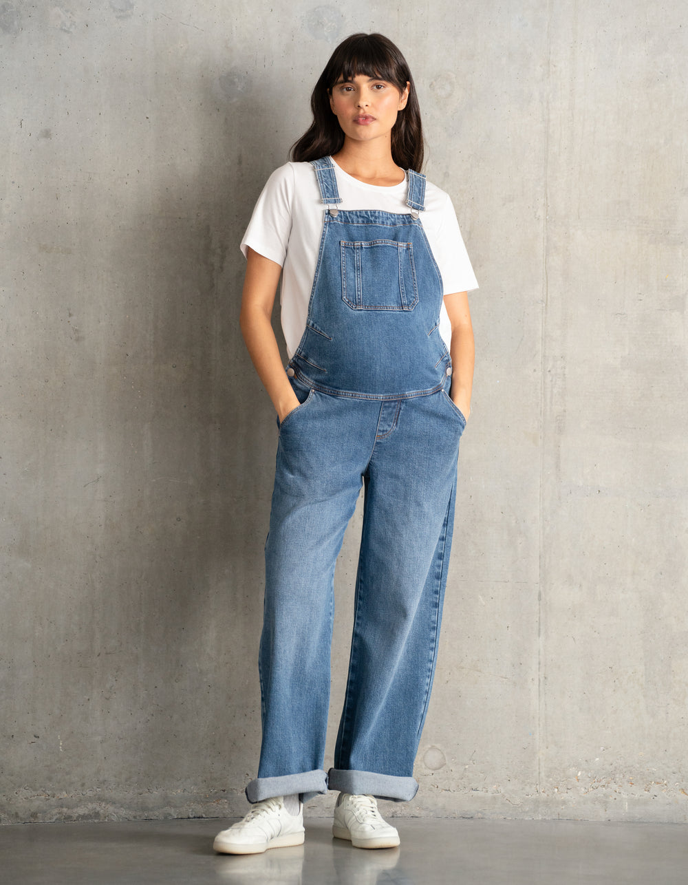 Wide-Leg Maternity Dungaree