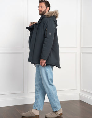 Men's Parka with Baby Pouch