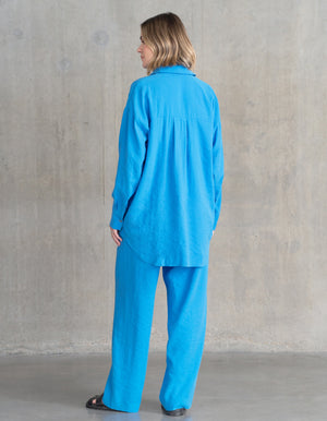 Linen Button-Down Maternity-to-Nursing Shirt