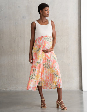 Knit Maternity + Nursing Top with Pleat Skirt