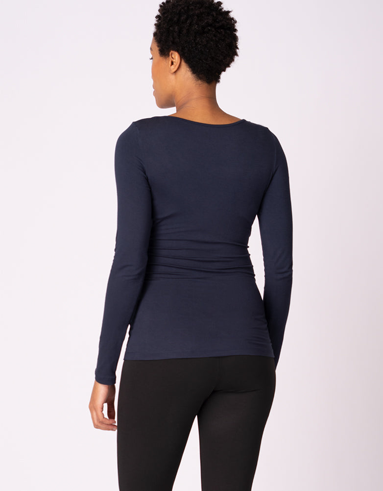 Doppelpack Umstands- & Stilltops – Dunkelblau & Grau | Seraphine