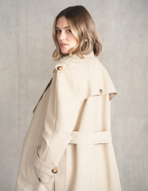 Belted Maternity Trench Coat
