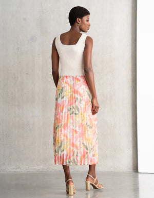 Knit Maternity + Nursing Top with Pleat Skirt