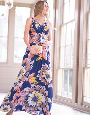 Seasonal Blooms Maternity + Nursing Maxi Dress