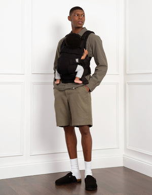 Baby Carrier – Black Cotton Canvas