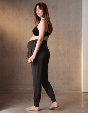 Twin Pack Maternity Lounge Pants – Grey + Black