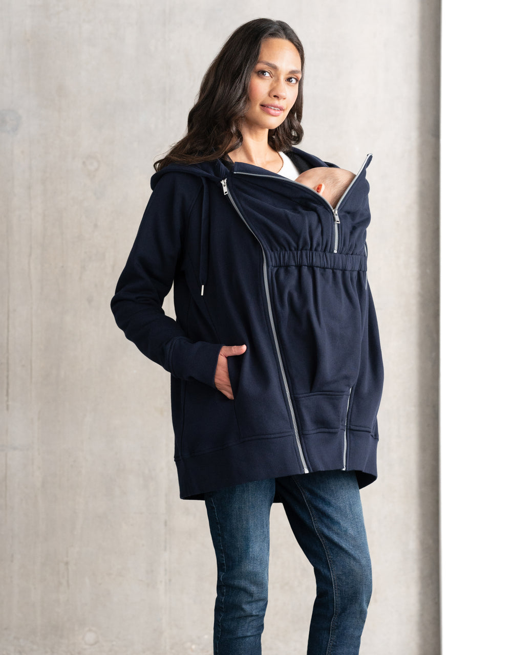 3-in-1-Umstands-Kapuzenpullover mit lockerer Passform