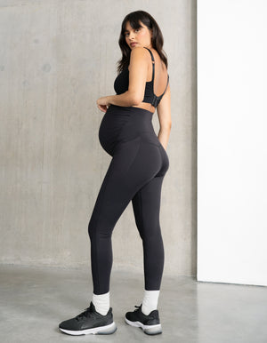 Black Sporty Support Maternity Leggings