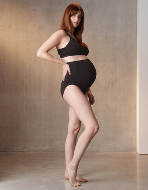 Twin Pack Bamboo Over Bump Maternity Briefs