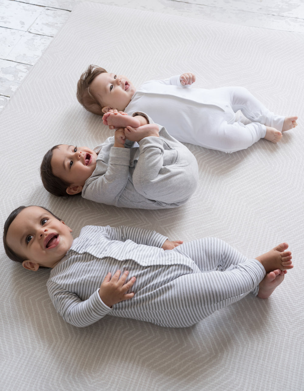Easy-Zip Cotton Unisex Sleepsuit – 3 Pack