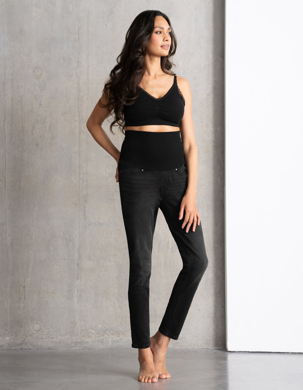 Organic Black Post-Maternity Shaping Jeans