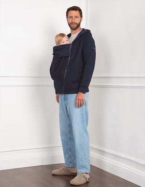 Navy Blue Men's Babywearing Hoodie