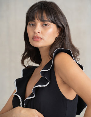 Frill Detail Plunge Maternity Swimsuit