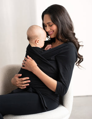 Black Cotton Skin to Skin Top