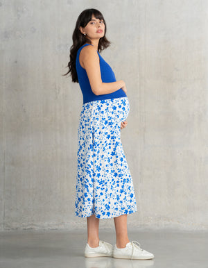 Knit Maternity + Nursing Top with Woven Skirt