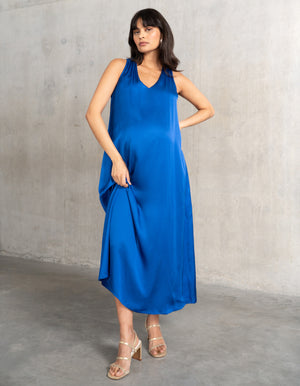 Reversible Halter Neck A-Line Maternity Dress