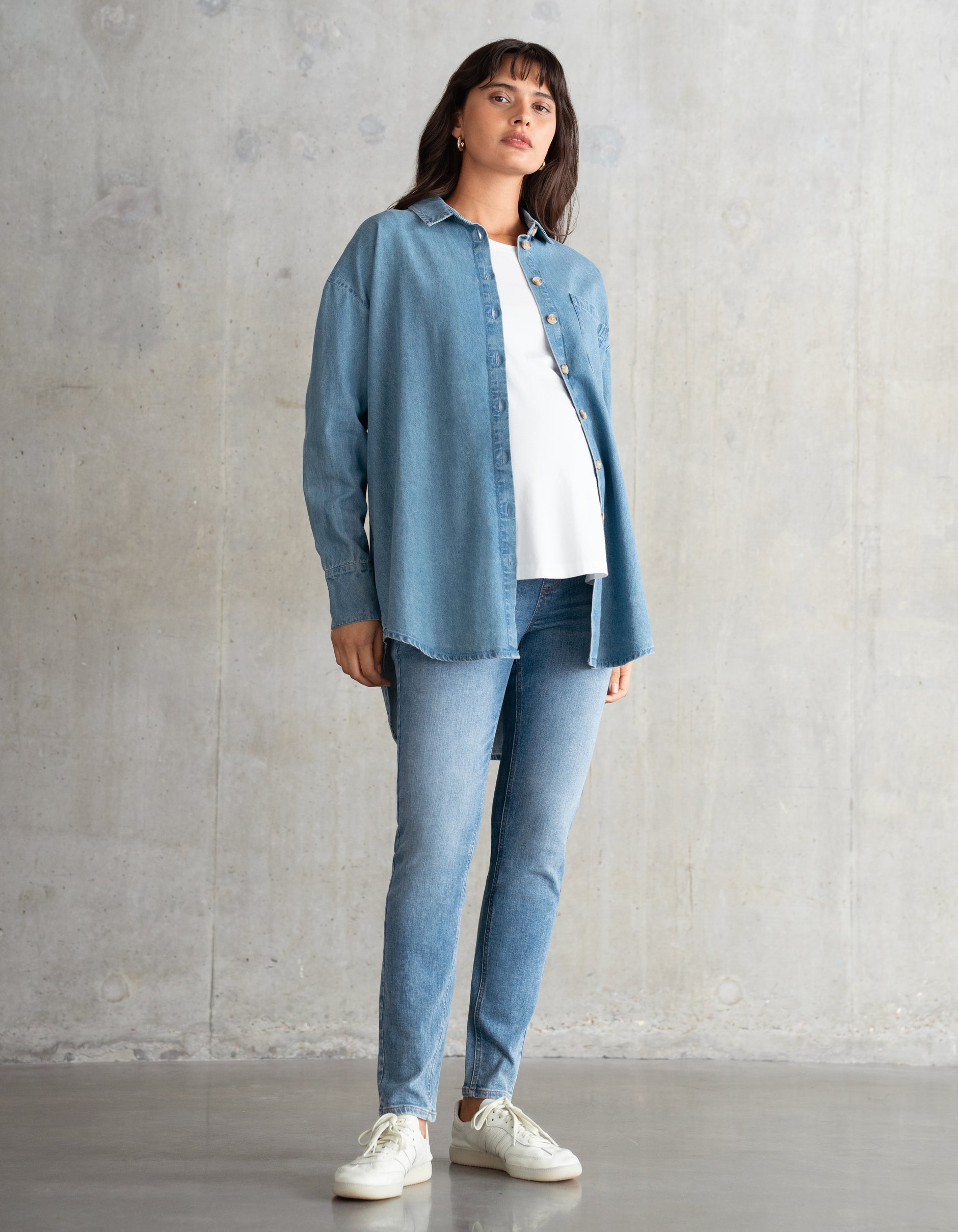 Organic Cotton Light Skinny Maternity Jeans
