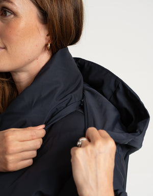 Chevron Puffer Maternity Coat
