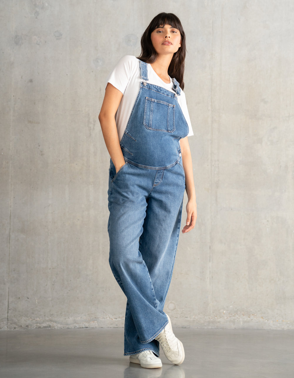 Wide-Leg Maternity Dungaree