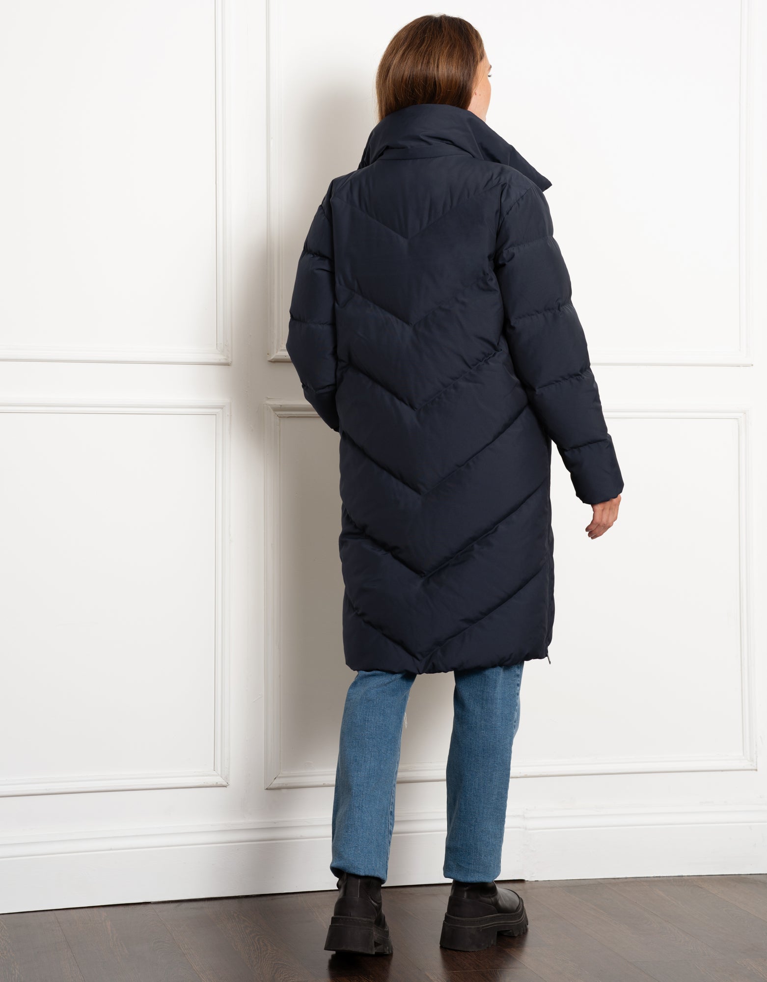 Manteau de grossesse rembourré en chevron