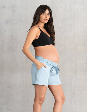 Under Bump Shorts With Self-Tie Belt