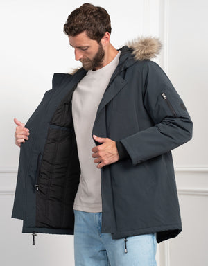 Men's Parka with Baby Pouch