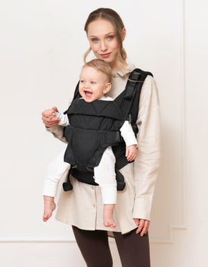 Baby Carrier – Black Cotton Canvas