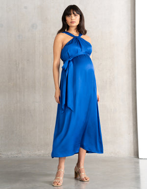 Reversible Halter Neck A-Line Maternity Dress