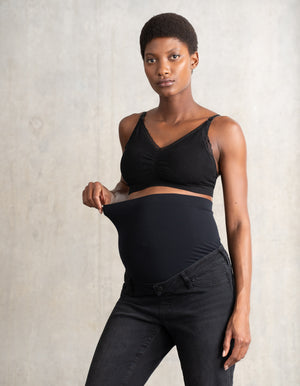 Organic Slim Over Bump Black Maternity Jeans