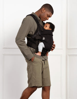 Baby Carrier – Black Cotton Canvas
