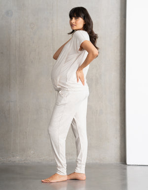 2-Piece Short Sleeve Maternity + Nursing Loungewear