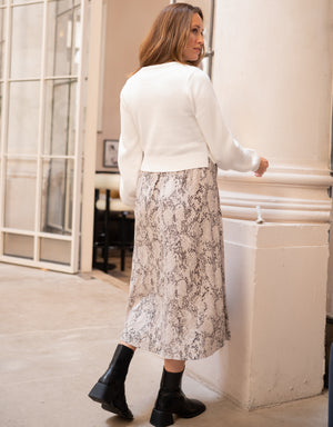 Cream 2-in-1 Maternity + Nursing Dress