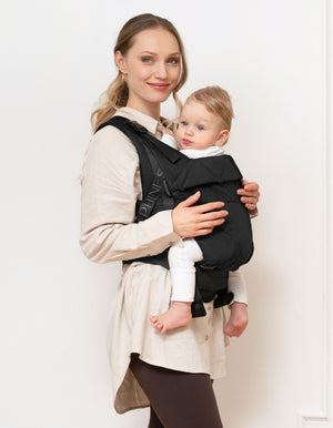 Baby Carrier – Black Cotton Canvas