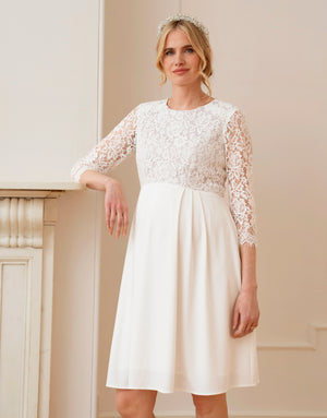 Ivory Lace Maternity & Nursing Wedding Dress
